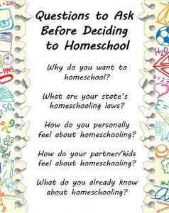 homeschooling questions